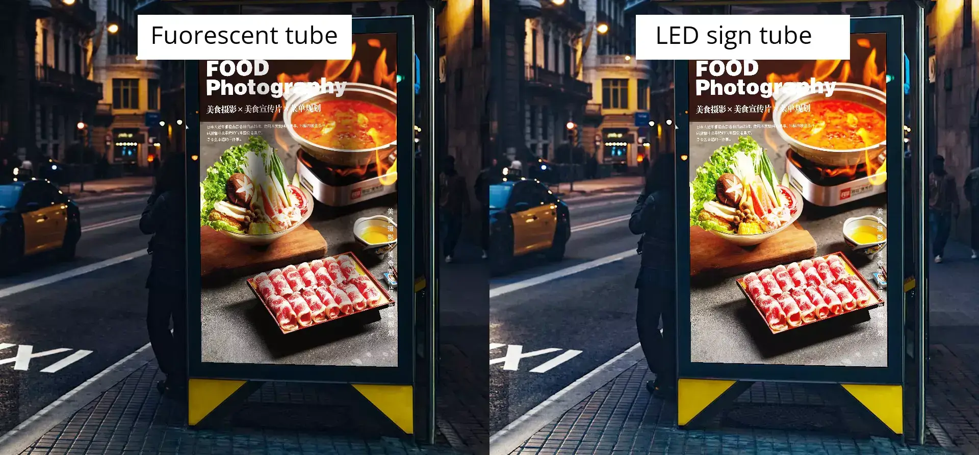 Economical LED sign tube compared