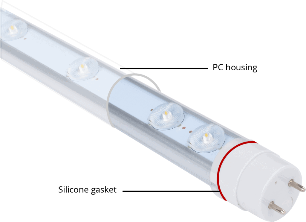 Rotatable G13 LED sign tube detail