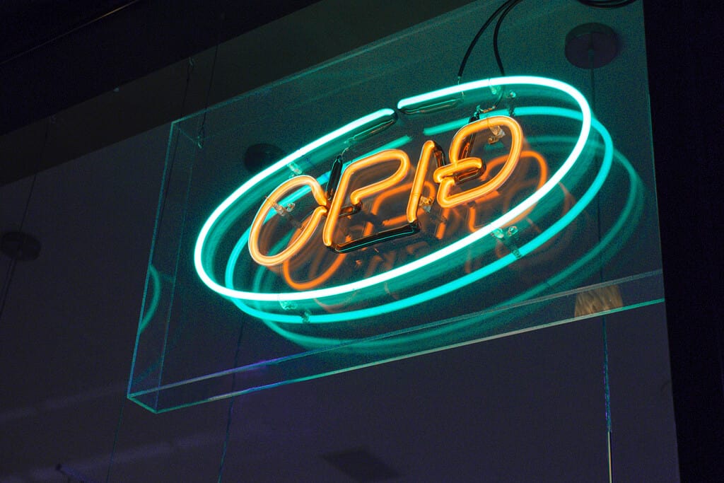 Traditional glass neon