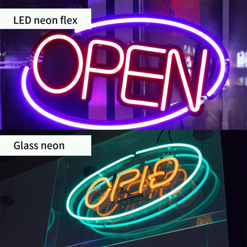 Which is preferable between traditional glass neon and LED neon flexible