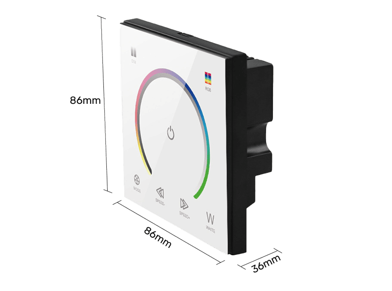 Wall mounted controller_CTL-RGBW-PC-TMB08_SIZE