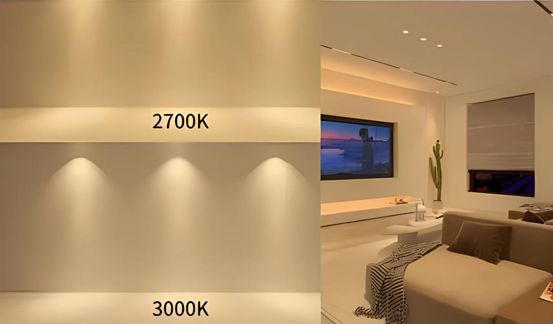 What distinguishes 2700K lighting from 3000K lighting