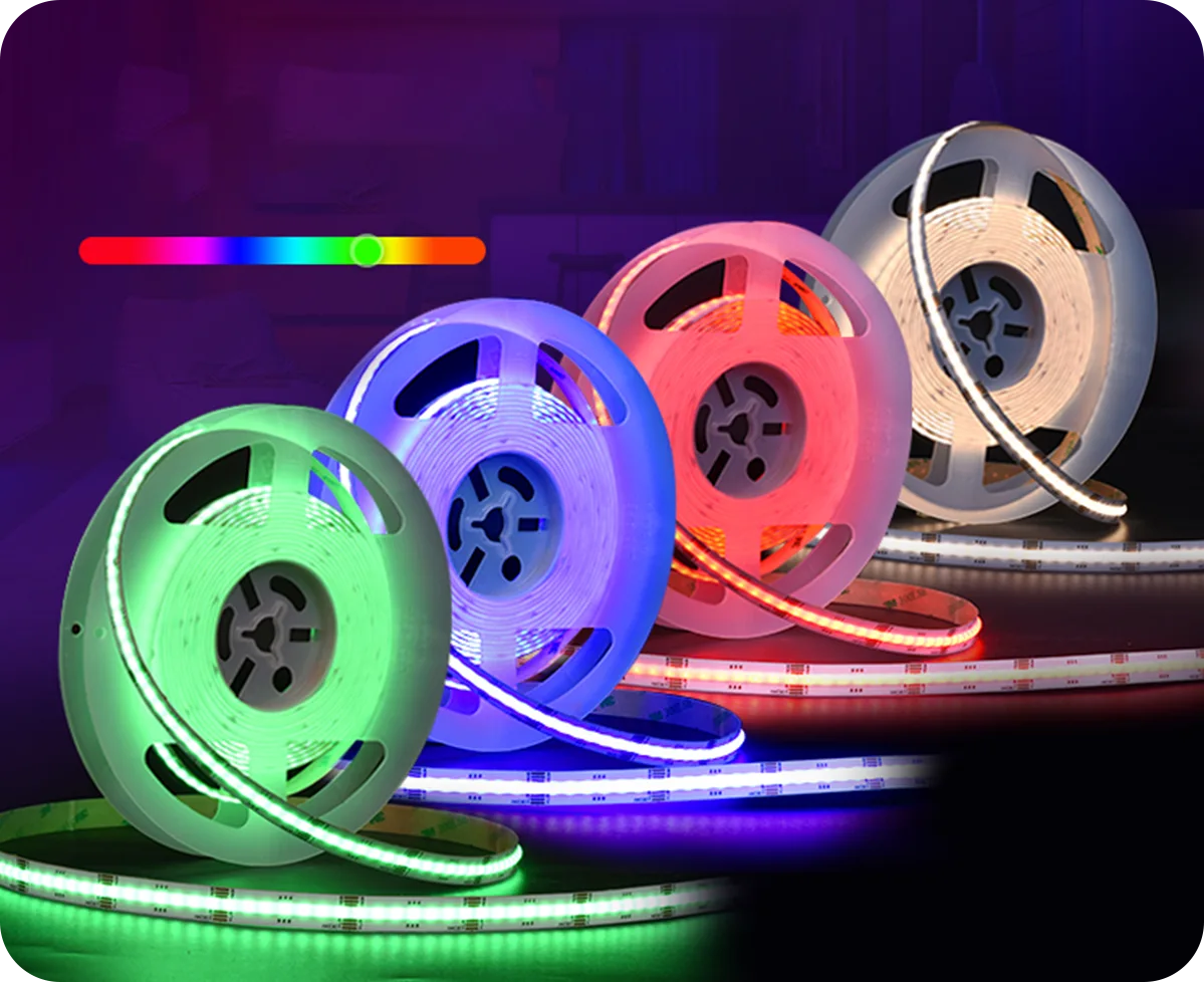 RGB CCT COB LED Strip_COB-840LED-12MM-RGBCCT_180° wide angle