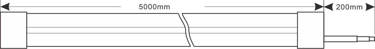 T1212 LED Neon Strip Light Dimension side view