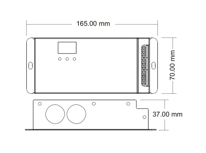 CTL-RGB-DMX-DSA-5PIN_DMX-SPI Decoder 5pin Size