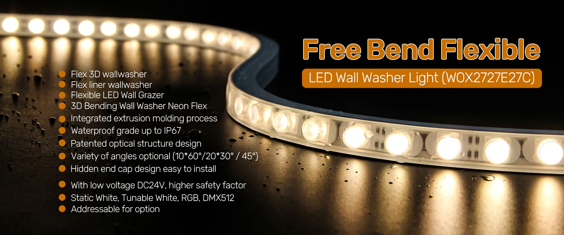 Free Bend 3D Bend Flexible LED Wall Washer Light