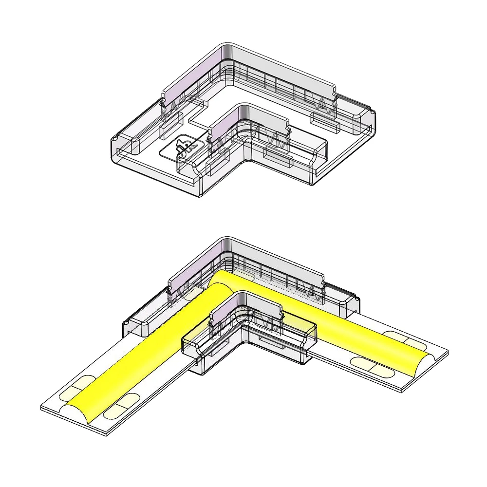 L-shaped Corner LED Strip Connectors