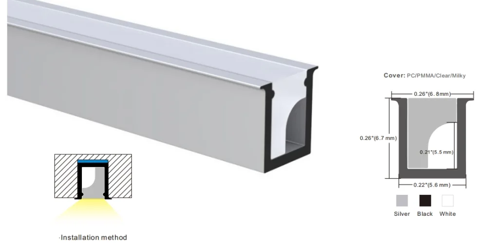 Mini aluminum profile MN0607A