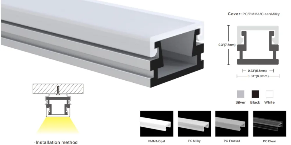 Mini aluminum profile MN0808A