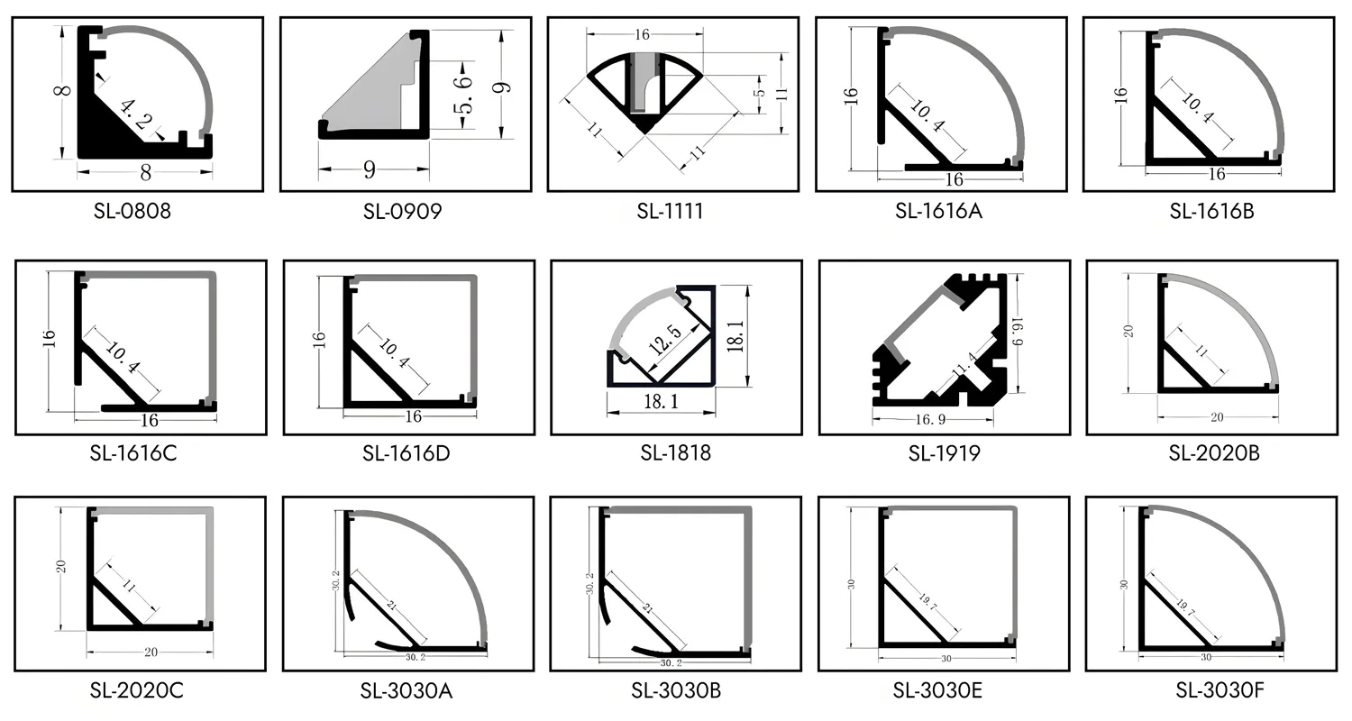 Corner LED Aluminum Profile