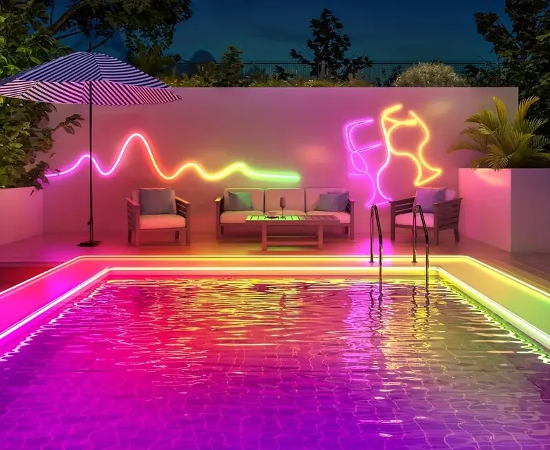 Creative Ideas for Pool Lighting Using LED Strips Dynamic Light Show