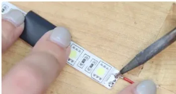 Soldering led strip light