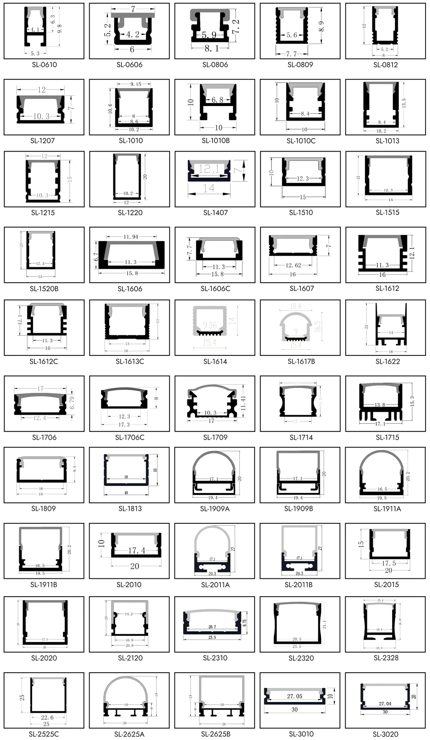 Surface Mounted LED Aluminum Profiles