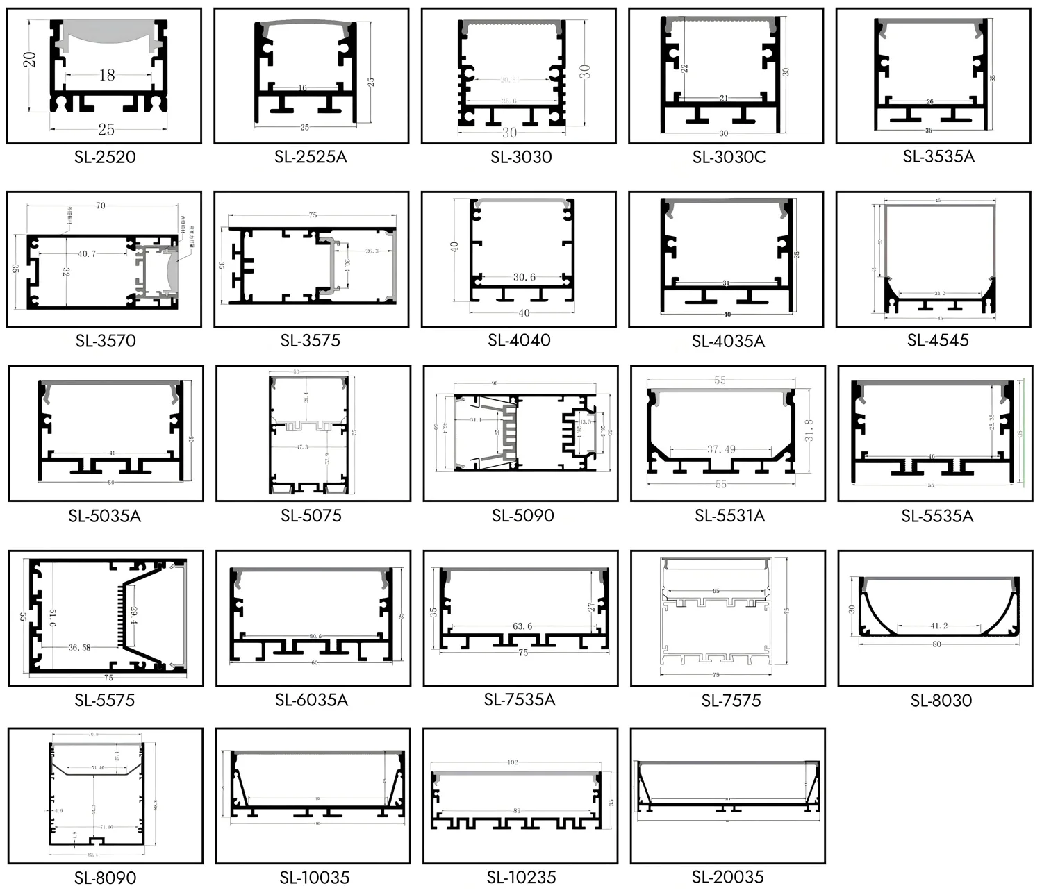 Suspend LED Aluminum Profiles