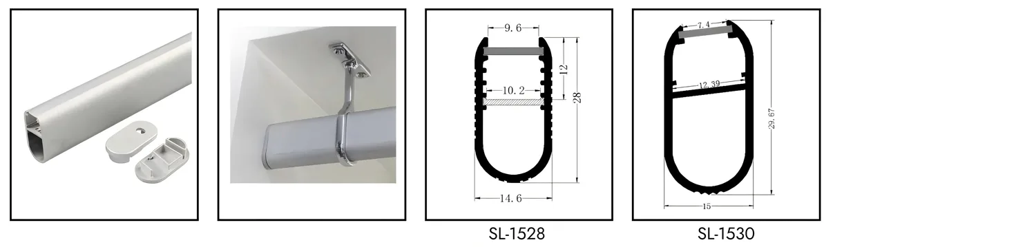 Wardrobe Closet Hanging LED Aluminum Profiles