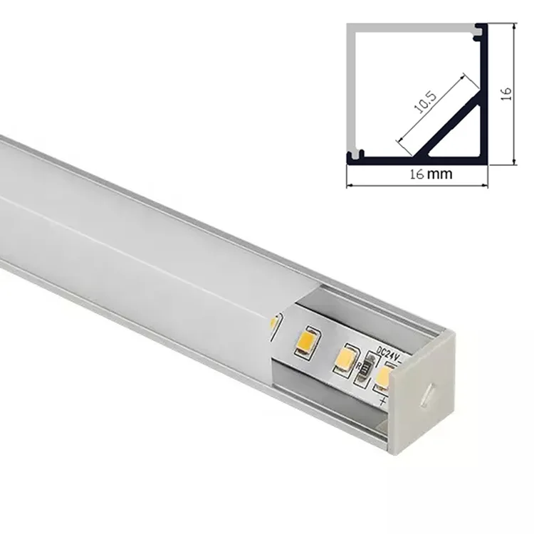 Square Light Diffuser Corner LED aluminum profiles