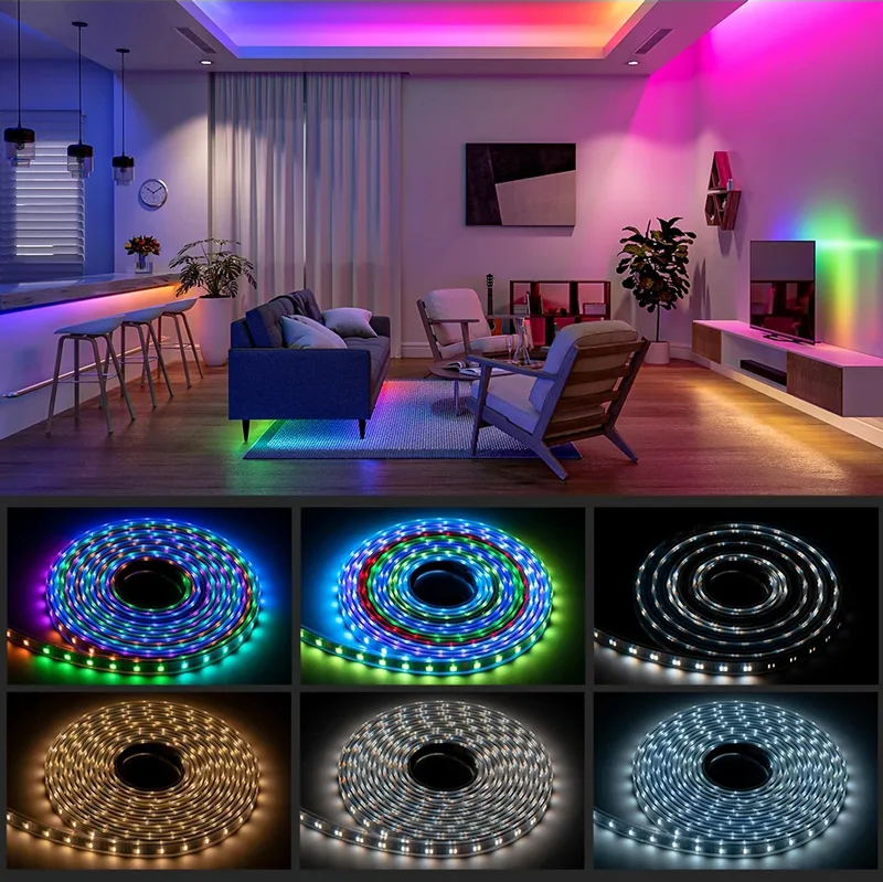 WS2805 Addressable Dual Signal Pixels LED Strip Light 5-in-1 RGBCCT 3000K-6500K 60 LEDs m_03