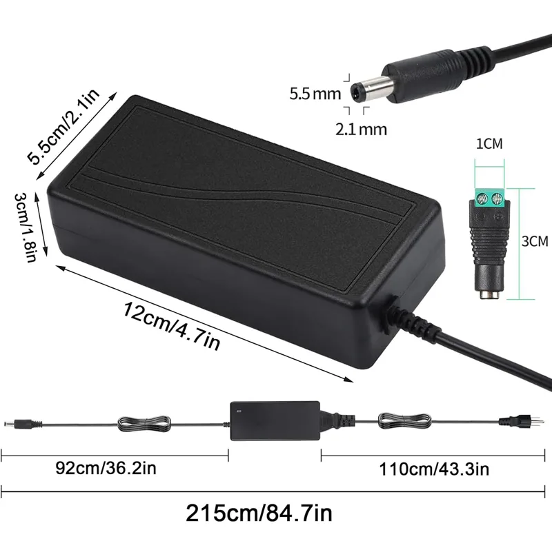 12V 6A LED Power Supply Adapter with DC Port_02