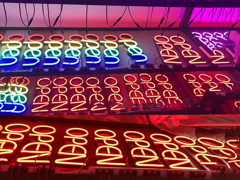 Finished Neon Sign Aging