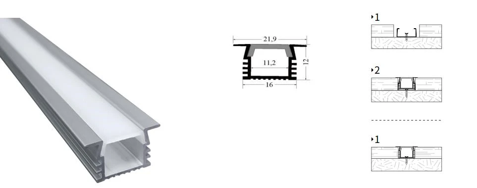 LED alüminyum profil kabin aydınlatması SL2212