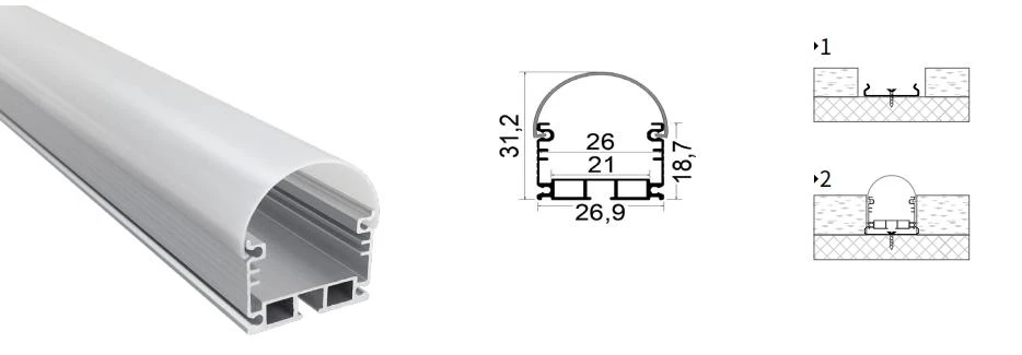 Cephe aydınlatması için LED alüminyum profil SL2731