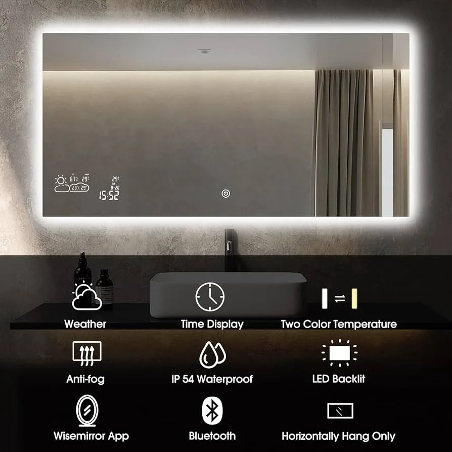 Smart Mirrors with LED Strip Integration