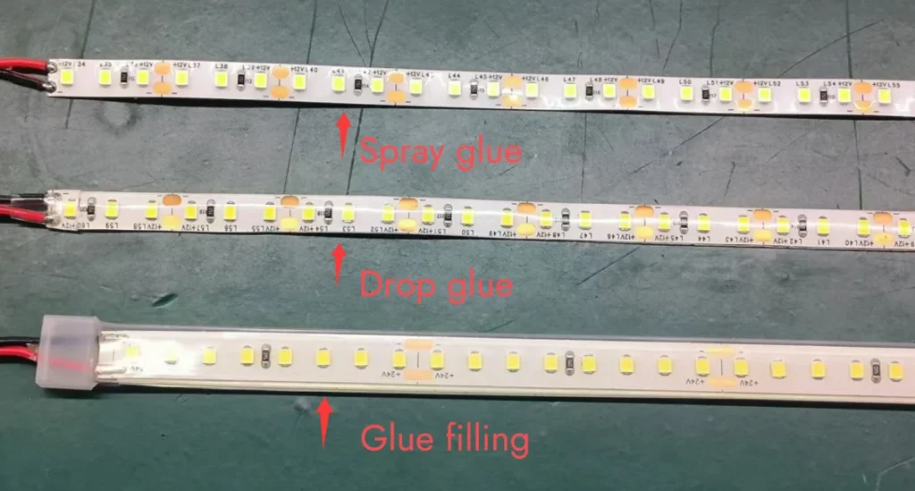 Different structural differences of waterproof light strips