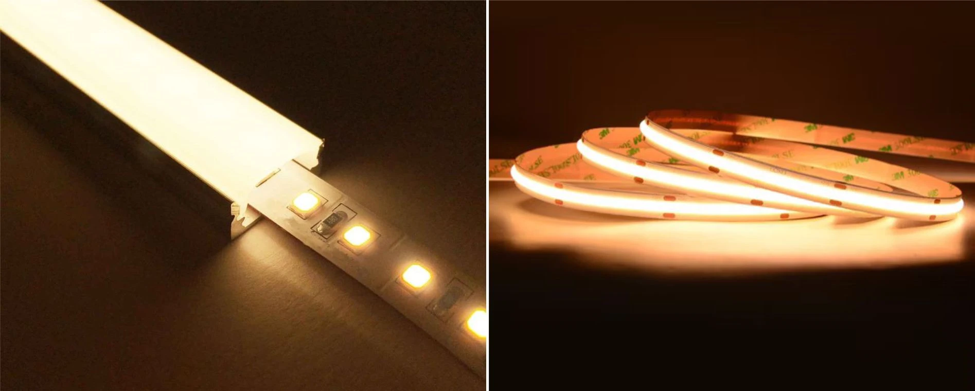 LED channel lighting VS COB strip light