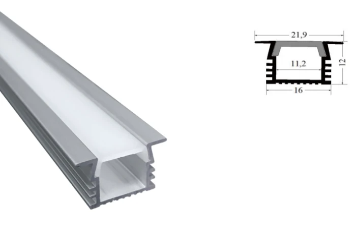 SLAP R2212 recessed aluminum profile