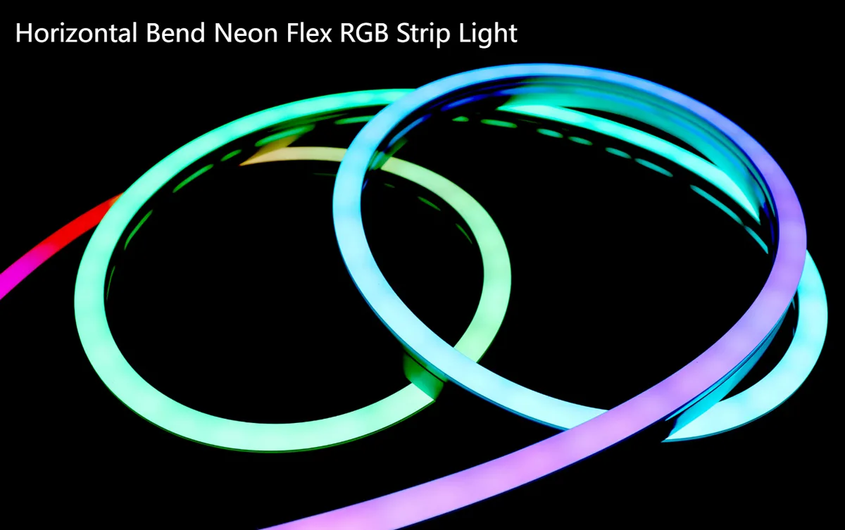 Facade Lighting_Horizontal Bend Neon Flex RGB Strip Light